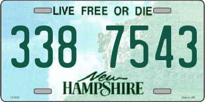 NH license plate 3387543