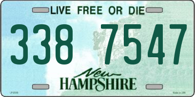 NH license plate 3387547