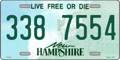 NH license plate 3387554