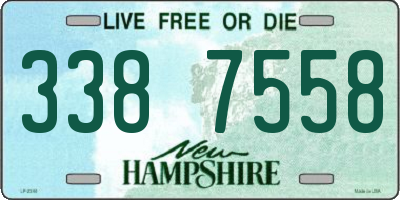 NH license plate 3387558