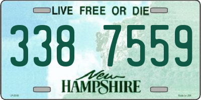 NH license plate 3387559
