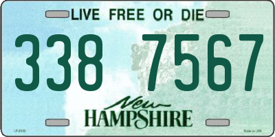 NH license plate 3387567