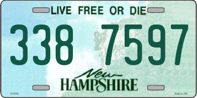 NH license plate 3387597