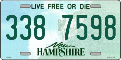 NH license plate 3387598