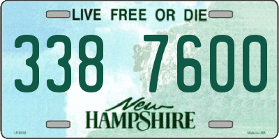 NH license plate 3387600