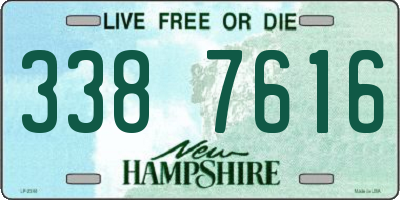 NH license plate 3387616