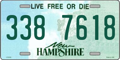 NH license plate 3387618
