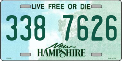 NH license plate 3387626