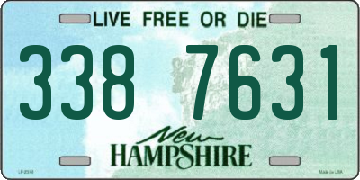 NH license plate 3387631