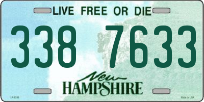 NH license plate 3387633