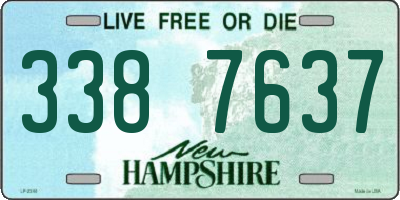 NH license plate 3387637