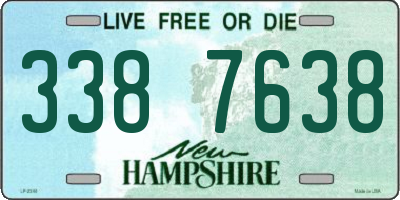 NH license plate 3387638