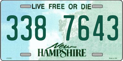 NH license plate 3387643
