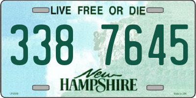 NH license plate 3387645