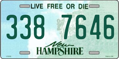 NH license plate 3387646