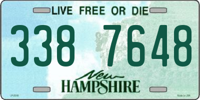 NH license plate 3387648