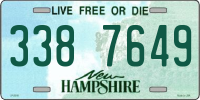 NH license plate 3387649