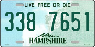NH license plate 3387651