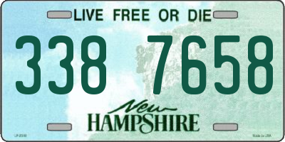 NH license plate 3387658