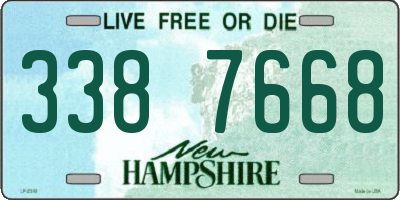 NH license plate 3387668