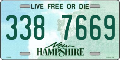 NH license plate 3387669
