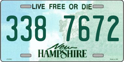 NH license plate 3387672
