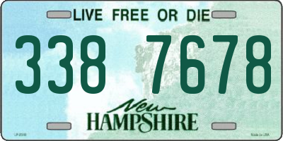 NH license plate 3387678