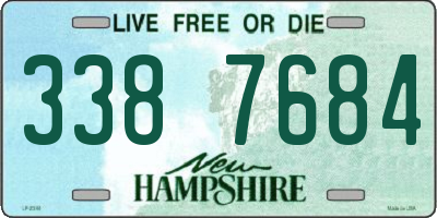 NH license plate 3387684
