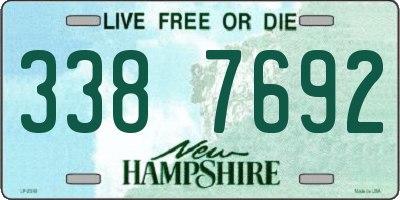 NH license plate 3387692
