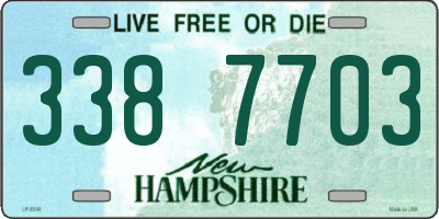 NH license plate 3387703