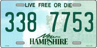NH license plate 3387753