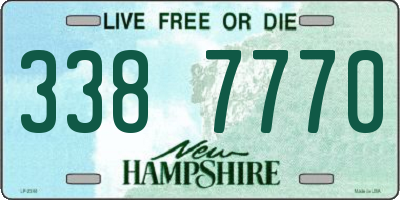 NH license plate 3387770
