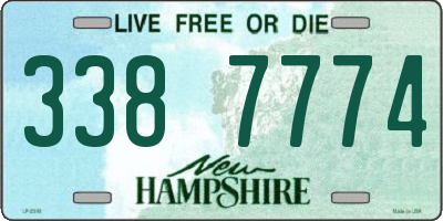NH license plate 3387774