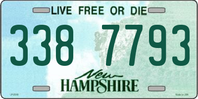 NH license plate 3387793