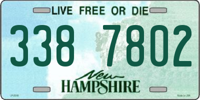 NH license plate 3387802