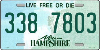 NH license plate 3387803