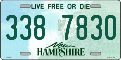 NH license plate 3387830