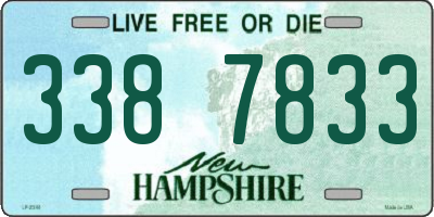 NH license plate 3387833