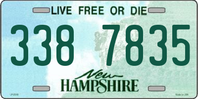 NH license plate 3387835