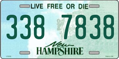 NH license plate 3387838