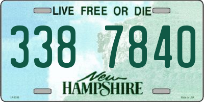 NH license plate 3387840
