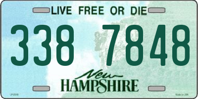 NH license plate 3387848