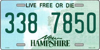 NH license plate 3387850