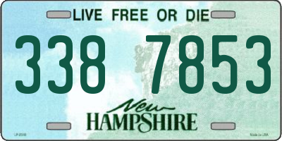 NH license plate 3387853