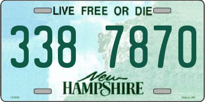 NH license plate 3387870