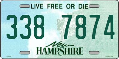 NH license plate 3387874