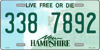 NH license plate 3387892