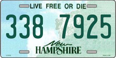 NH license plate 3387925