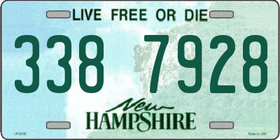 NH license plate 3387928