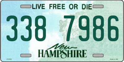 NH license plate 3387986